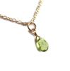 [Bebe Lapin Premium] Peridot Pendant Necklace, 14K Gold Filled Chain, August Birthstone (Gift Box Included)