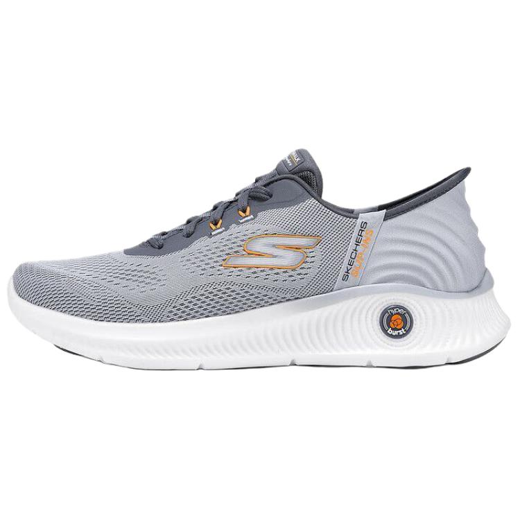Skechers Go Walk Comfortable Fashion Low Top Casual Shoes Men sneakers Gray White Orange 216314C-CHAR 41