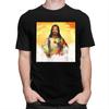 Individuelles Lustiges Heiliger Jesus Snoop Dogg T-Shirt für Männer Kurzarm Freizeit T-Shirt Coole T-Shirts Slim Fit 100% Baumwolle T-Shirt Geschenk