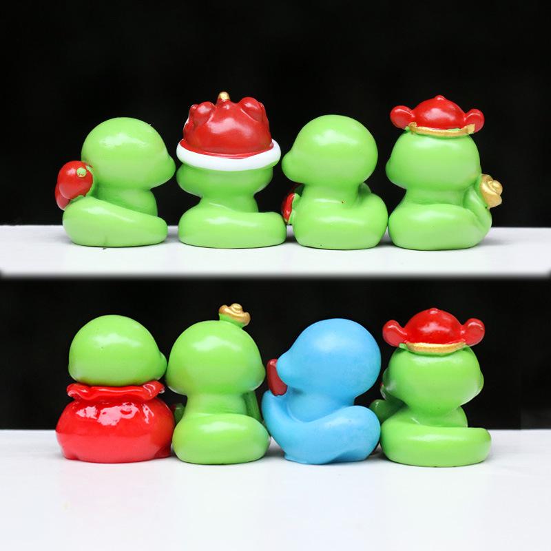 Trendy Baby Snake Doll Resin Crafts – Cute Animal Blind Box Car Ornament