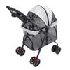 Pet Stroller   Folding Cat Stroller 4 Wheels Dog Wagon with Sun Shades and Cup Holder for Travel