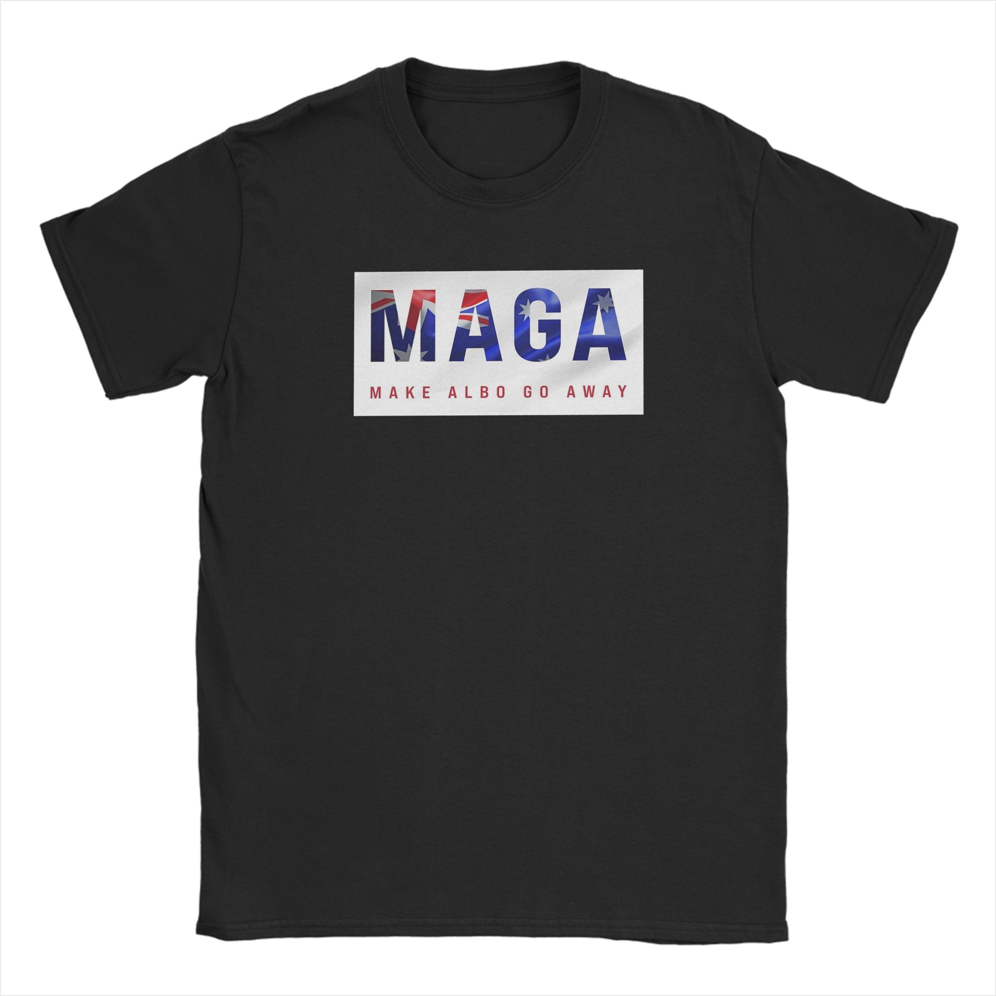 

MAGA Make Albo Go Away TShirt for Men Vintage Pure Cotton Tees O Neck Short Sleeve T Shirts Big Size Clothes L