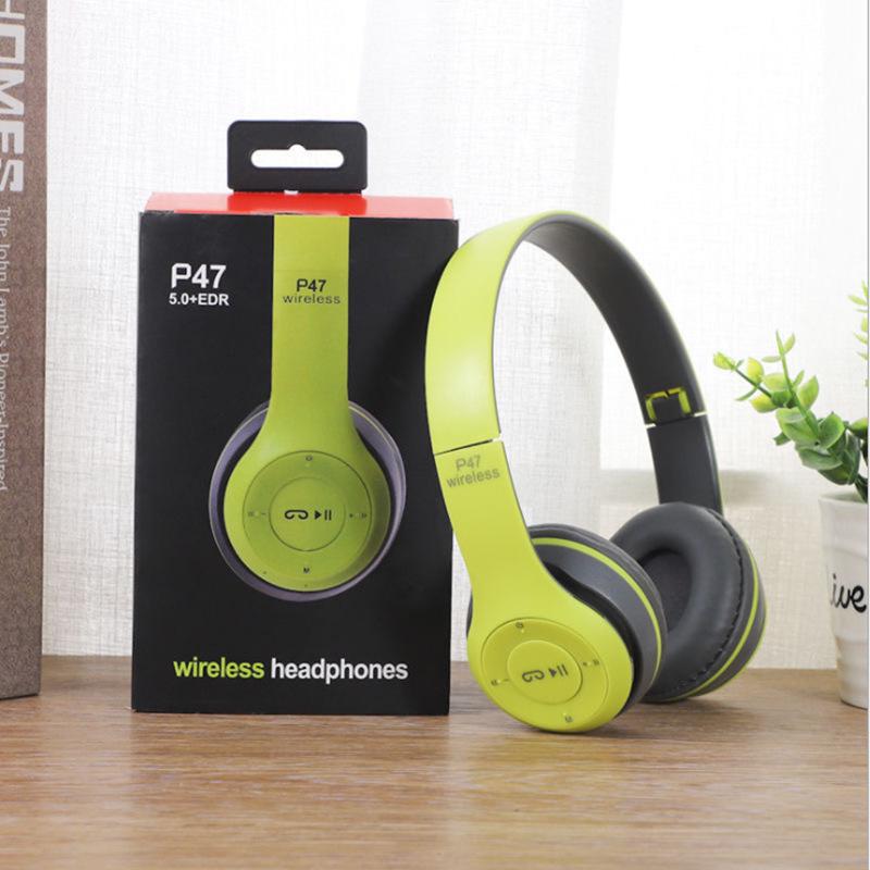 P-47 Wireless Bluetooth Headset: Foldable, Long Battery Life, Universal Compatibility