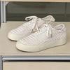Men's 2025 Woven Thick-Soled White Canvas Shoes - Trendy, Versatile, High-End X299