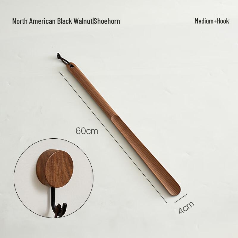 Long-Handled Solid Wood Shoehorn