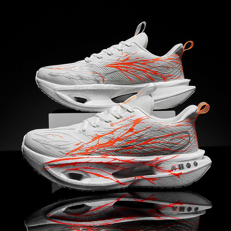 

2026 Shock-Absorbing Fluorescent Parent-Child Running Shoes - Double Mesh, Thickened Boost Soft Sole, Carbon Plate Casual Sports Footwear 44