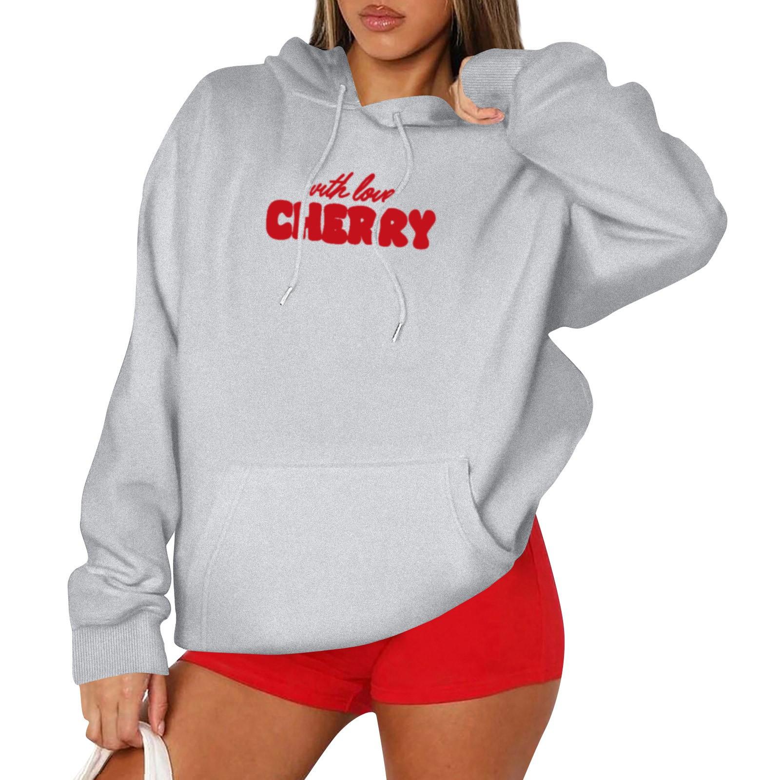 

Женский и мужской однотонный спортивный свободный пуловер с длинным рукавом и карманом, толстовка сверху S светло-серый