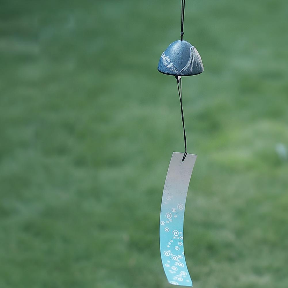 Traditional Memorial Chime Japanese Style Decorative Wind Bell Cast Iron Creative for Yard Porch Garden Decor