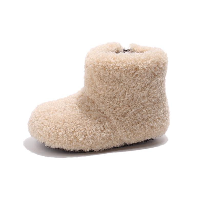 Children's Fur-Lined Snow Boots - Warm Velvet Winter Short Boots for Girls