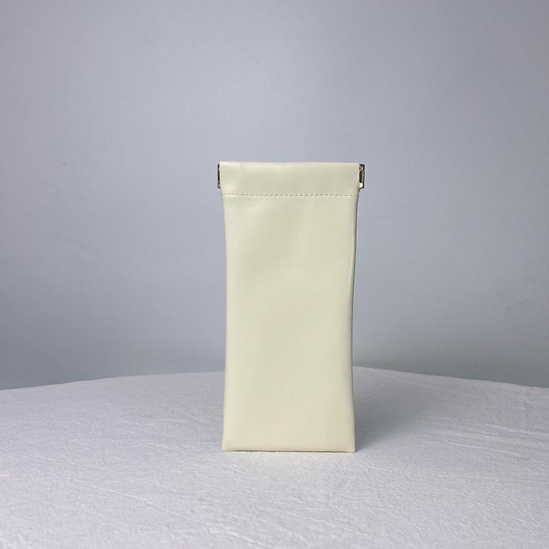 Lychee Pattern Shrapnel Storage Bag: Large Makeup Bag, Glasses Pouch, Inner Clutch, Lipstick & Coin Purse Set.