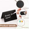 40Pcs Reusable Plastic Mini Chalkboard Sign Versatile Double Sided Chalk Board Food Label for Restaurant Cafe Office