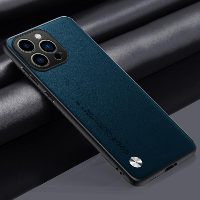 EUCAGR Luxury Ultrathin Leather Phone Case For iPhone 16 15 14 13 12 11 Pro Max XR XS Max Plain Skin Shockproof Soft Back Cover