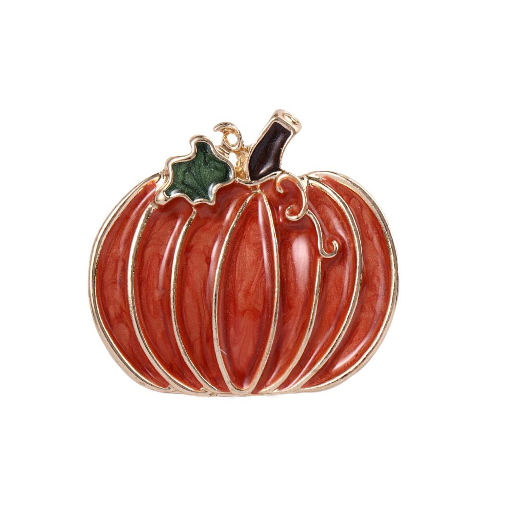 High End Creative Fashion Jewelry Halloween Festival Women Brooch Pumpkin Lapel Pins Suit Brooch Corsage Pin