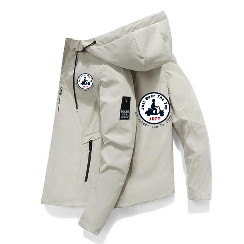 Herrjacka i enfärgat, avslappnad utomhus baseballjacka, Jott Man slim fit sportig dragkedjejacka