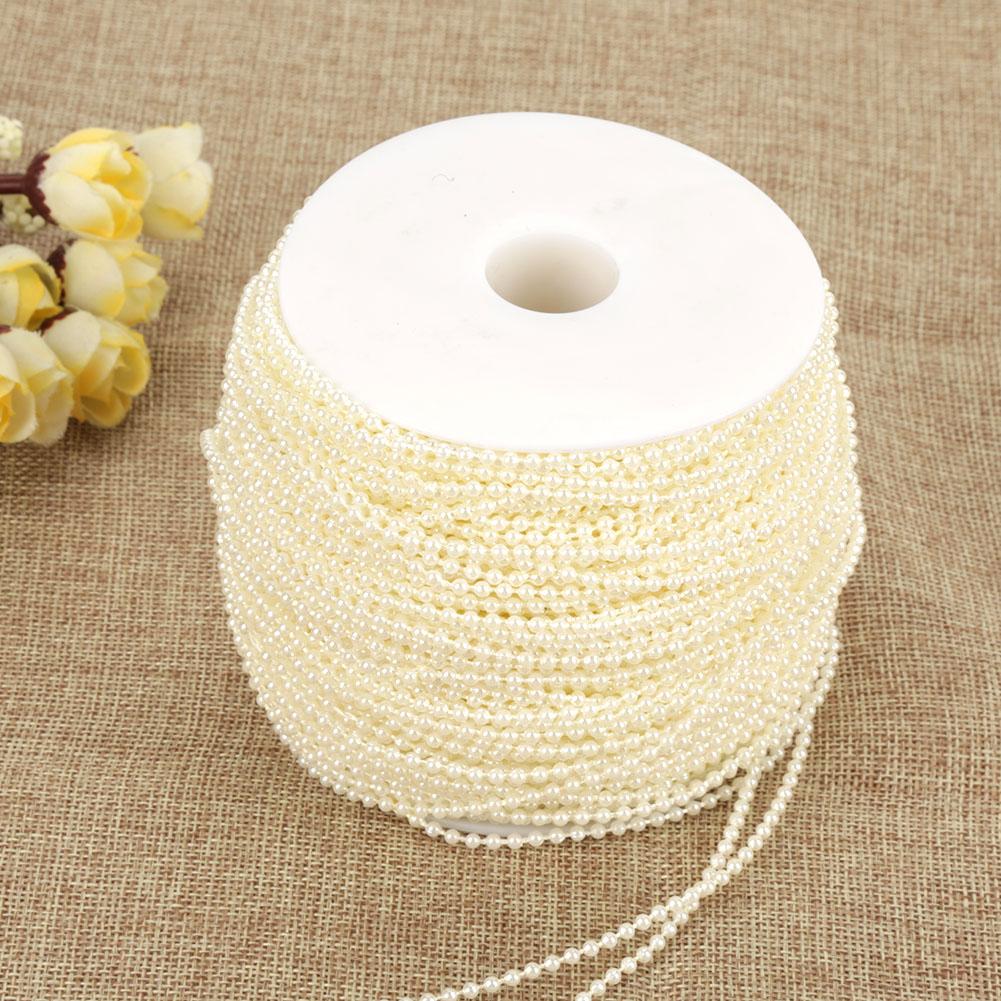 100m roll Imitation Pearl Wire Beads Garland String DIY Wedding Decoration 2.5mm