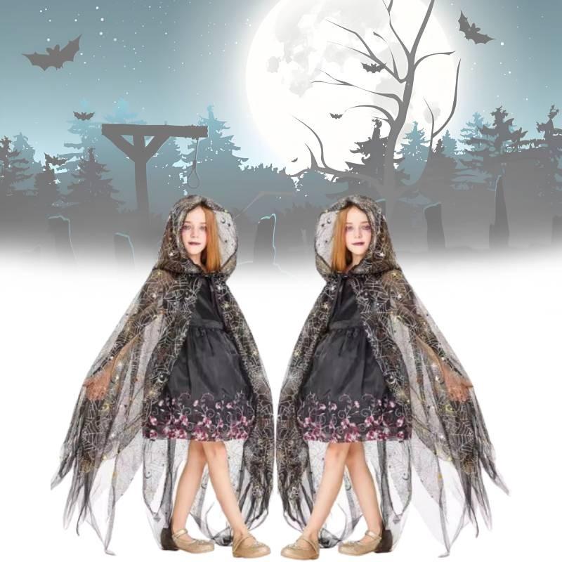 Cape Spider Halloween Pattern Role Play Get Together Children Party Gift Costume