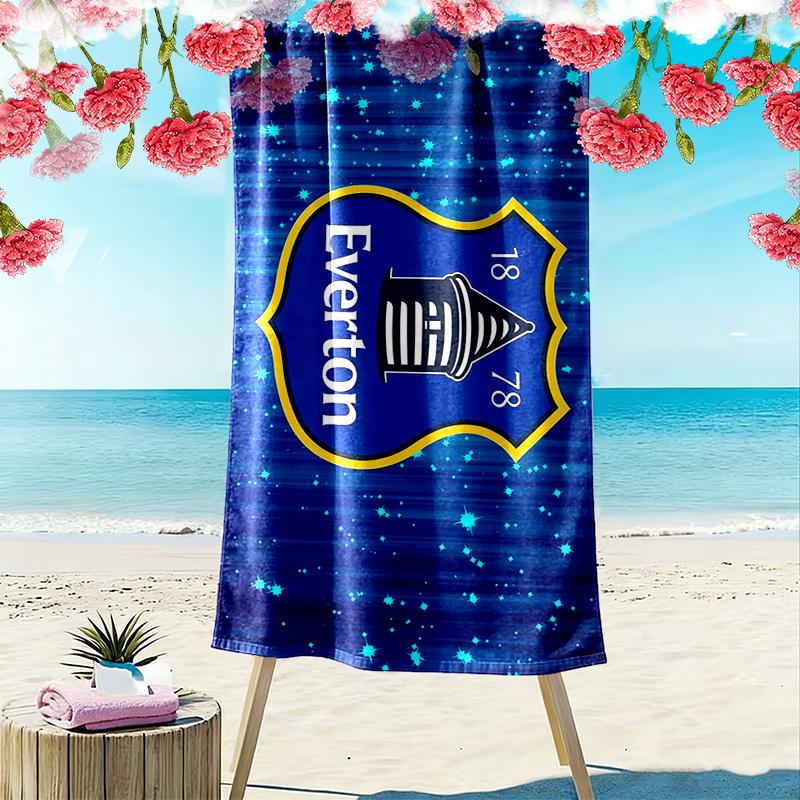 Everton Football Club Print Beach Towel, Large Soft Quick Dry Towel for Beach Camping Swimming