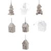 Festival White Ceramic Holiday Charm Festival Charm Ceramic Hanging Pendant for Christmas Tree and Home Decorations