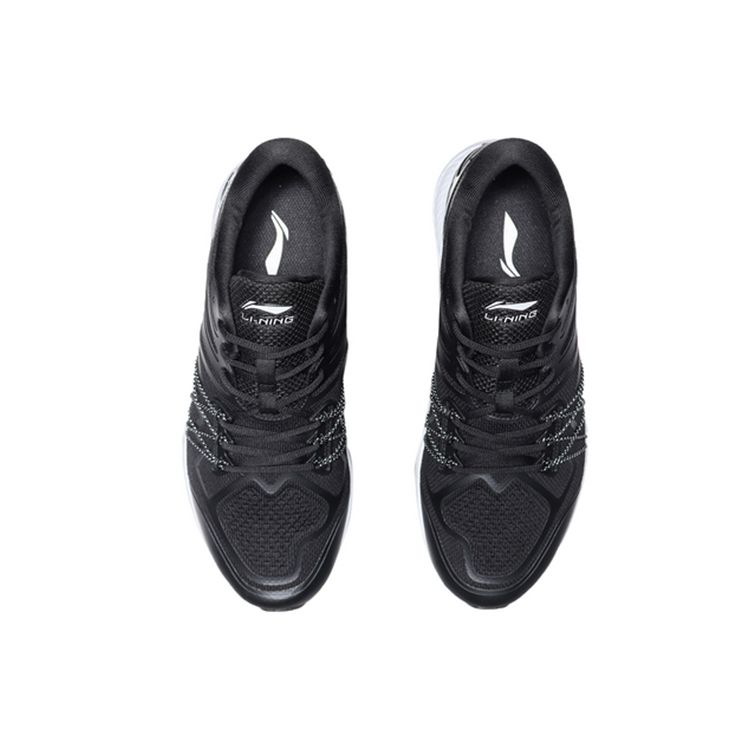 Li-Ning Shock Absorbing Non-Slip Durable Low-Top Running Shoes Men Sneakers Black White ARHP233-1