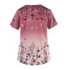 Women's V-neck Fashion Casual Printed Tops And Protective Workwear