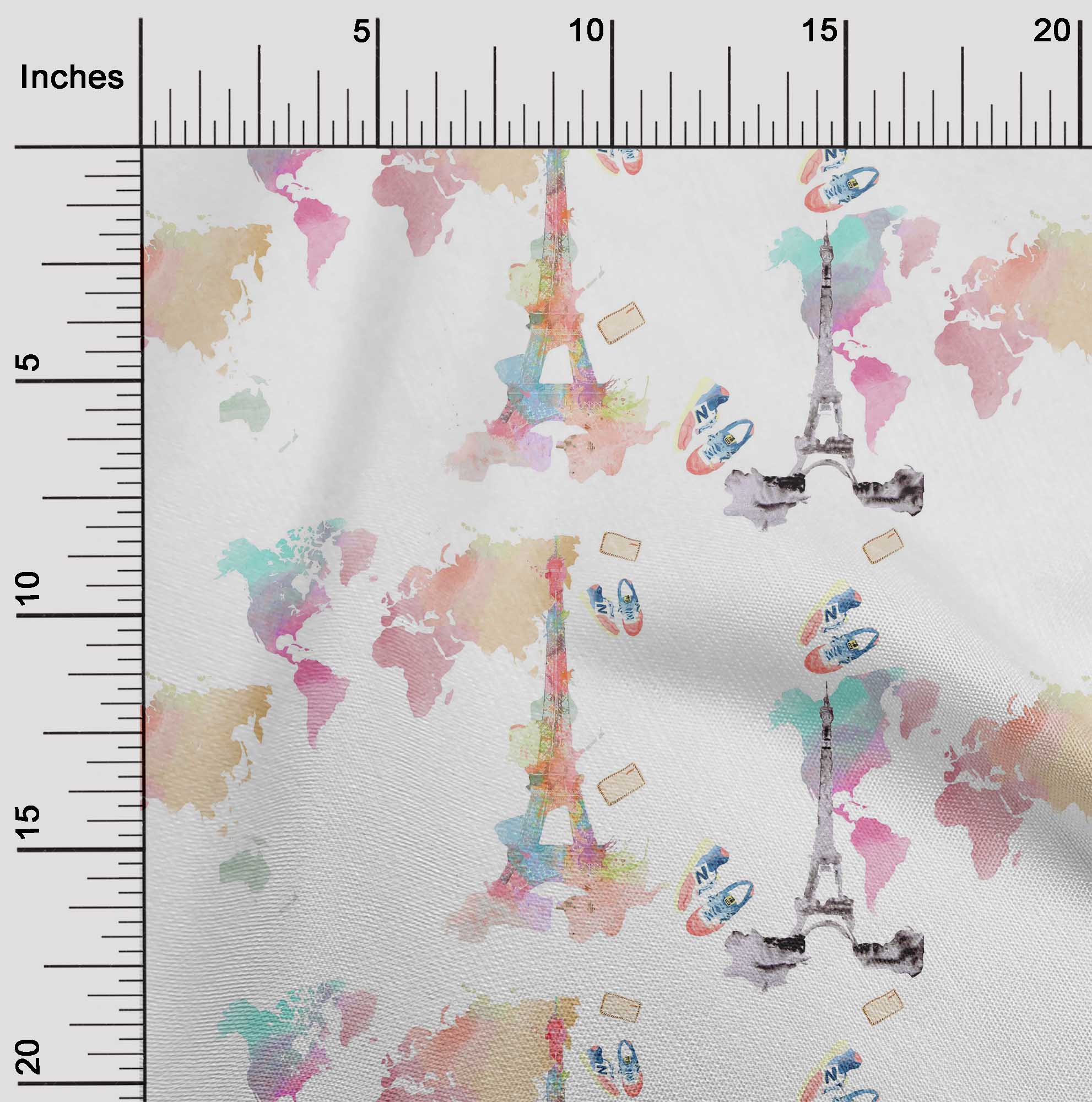 

oneOone Взуття з м’ятно-зеленої тканини Cotton Flex|Eiffel Tower & Map Travel Quilting Тканина для шиття з принтом у дворі 40 дюймів 42 Inch Wide - Viscose Chiffon персиковий