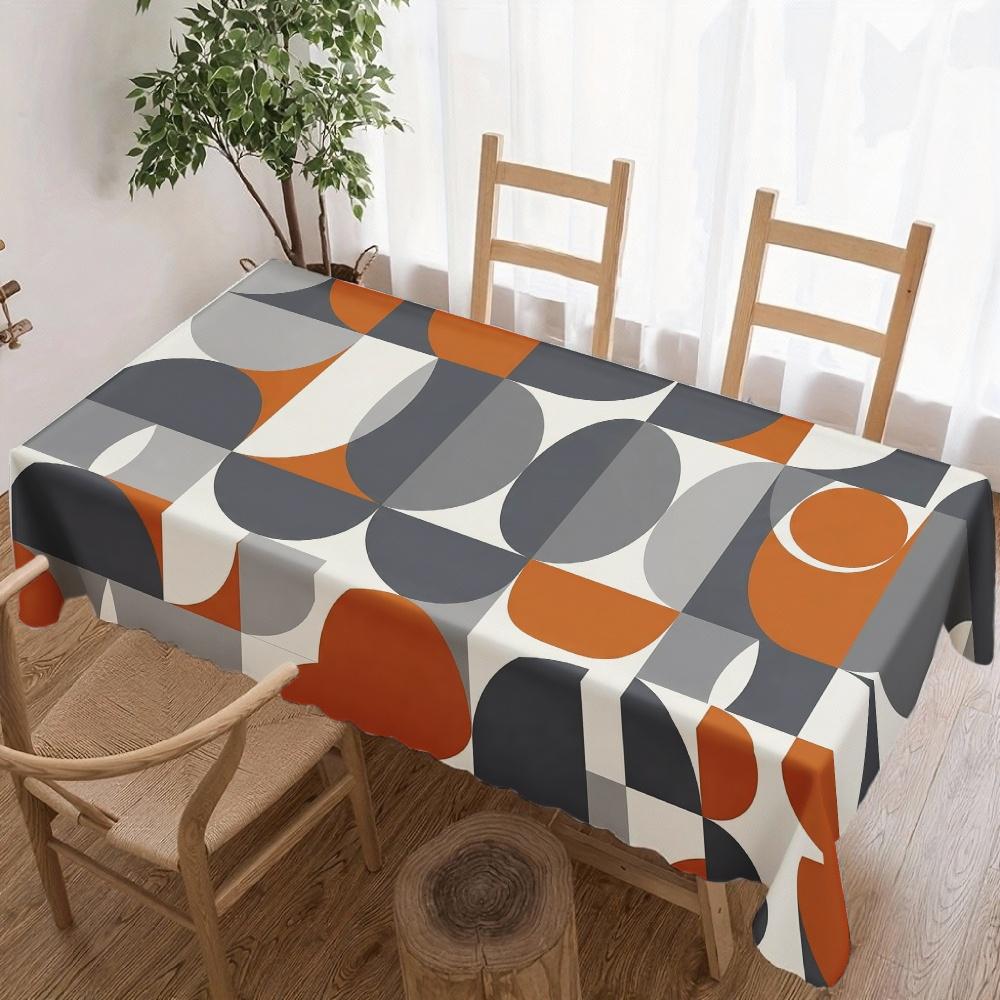 Jingyue Pet Unisex Geometric Abstract Rectangle Table Cloth For Table Decor Kitchen Dining Waterproof Reusable Tablecloth For Tables Picnic Party