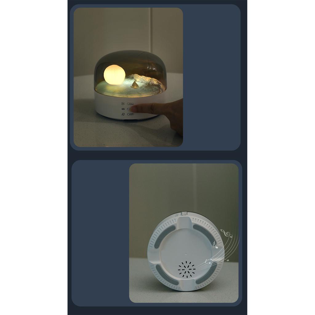 Moon Bluetooth Audio Atmosphere Lamp Ornaments Eye Protection Gradient Light Adjustable Night Light Bedroom Speaker Lamp