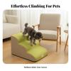 Dog Ramp Stairs Stepped Incline Foam Pet Stairs Dog Stair Ramp Soft Slope Design Upholstered Pet Step Textured Textile