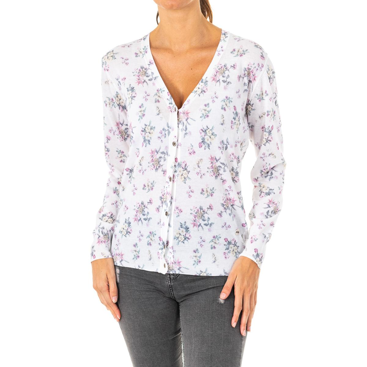 

Women s knitted jacket with front button closure LWS009