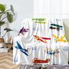 Cute Airplane Theme Printed Blanket - Perfect for Couch, Bed, Travel & Outdoor Use | Machine Washable, Cozy & Durable.