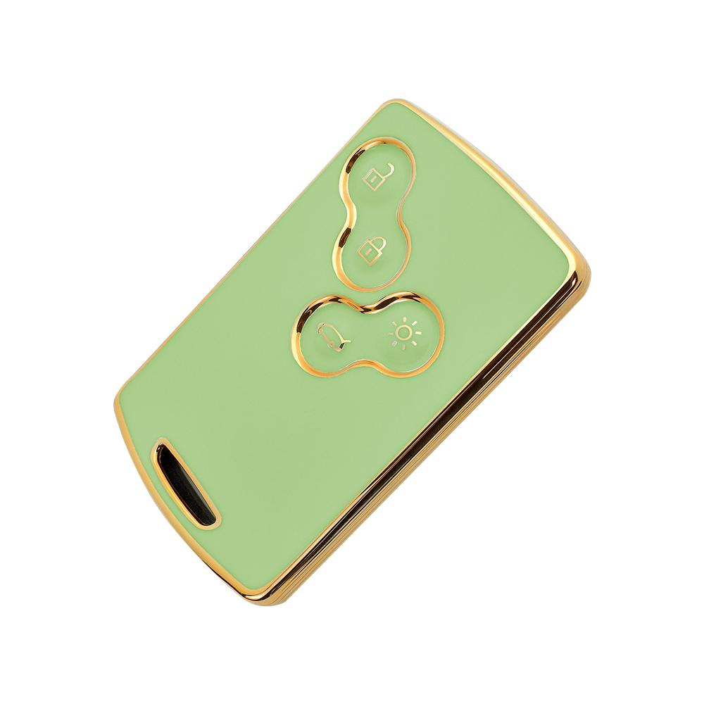 

Чехол для автомобильного ключа из ТПУ с 4 кнопками, чехол-брелок для Renault Duster Captur Clio Logan Megane Koleos Scenic Nema Fluence Zoe, аксессуары зелёный