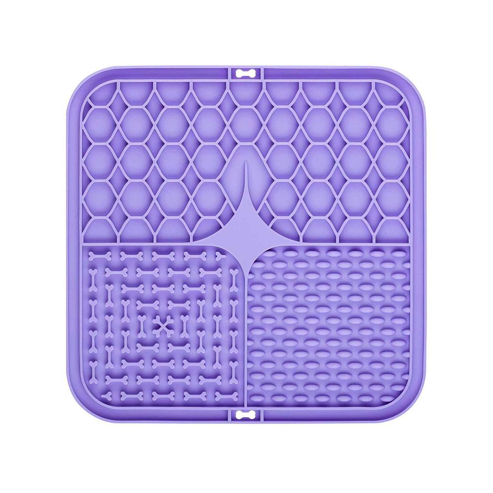 SW Pet Licking Pad Dog Cat Lick Silicone Mat Pet Slow Food Plate Feeding Bowl for Sucker Foods Training Dogs Bathing Distraction