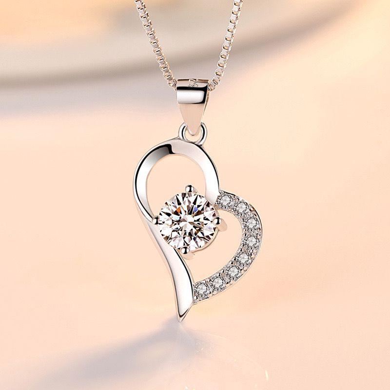 Shi Hongyuan Elegante Herzenskuss Diamantkette