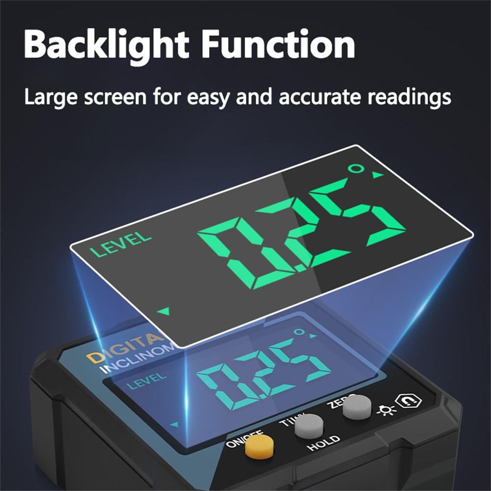 Digital Electronic Level Digital Angle Fnder 4*90 ° Magnetic Inclinometer Protractor Precision Level Box for Woodworking NOLaser