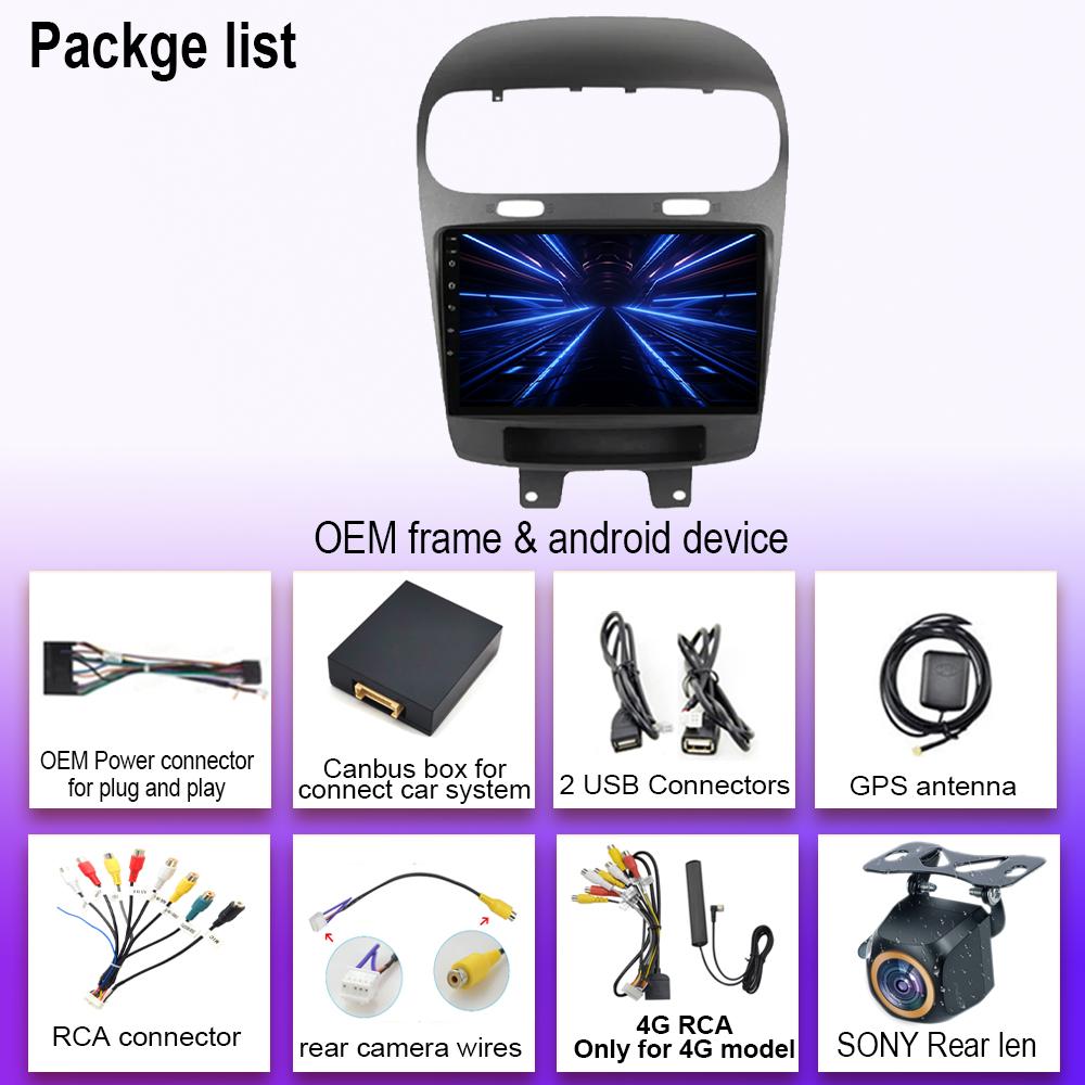 Android 14 Car DVD For Dodge Journey Fiat Leap Freemont 2011 - 2020 Wireless Carplay Auto Radio Multimedia Player GPS Navigation