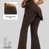 Pleated High-Waisted Flare Yoga Culottes