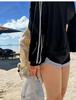 Korean Women's Sporty Long-Sleeve Bikini Set - Pure Desire Hot Spring Conservative Swimwear