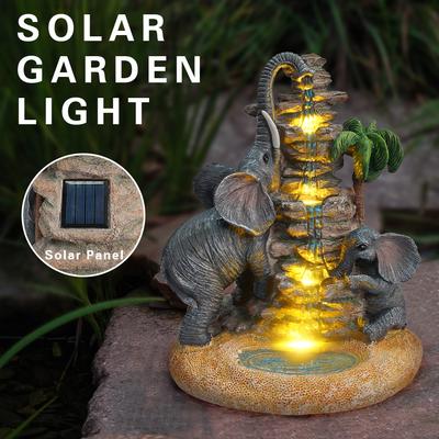 Estátuas de Animais Solares para Exterior Decoração de Jardim Paisagem Arte de Quintal Enfeites de Gramado Varanda Pátio Sacada Casa Lar Presentes de Aniversário