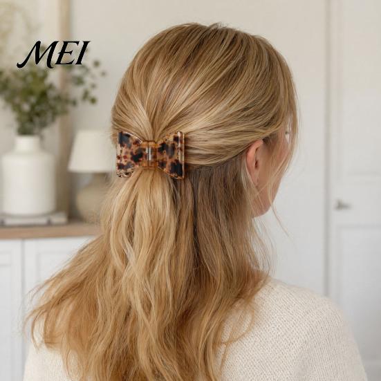 Daily Commute Hair Clip Magnetic Clip, Transparent Anti-Slip Tooth Design Half-tied Pin, Accessory for Medium Long Tortoise Shell