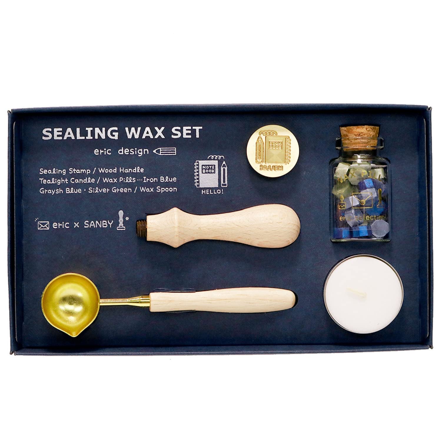 

Набор сургучной печати Sanbee Eric (Блокнот) eric-slg-set03