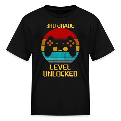 Zurück in die Schule 3. Klasse Freigeschaltetes Gamer-Kind T-Shirt