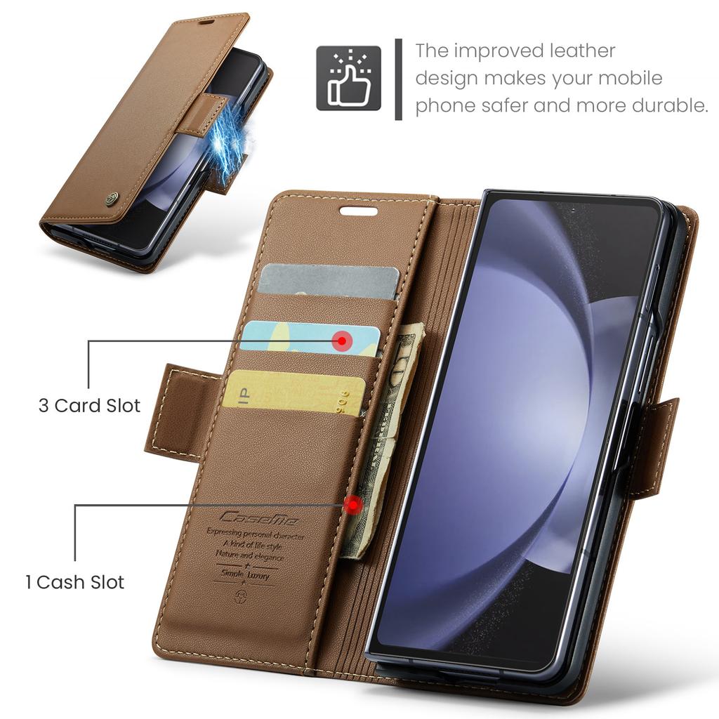Compatible with Samsung Z Fold6 Phone Case, Z Fold8 Card Slot Protective Case, Anti-theft Phone Cover, Anti-drop