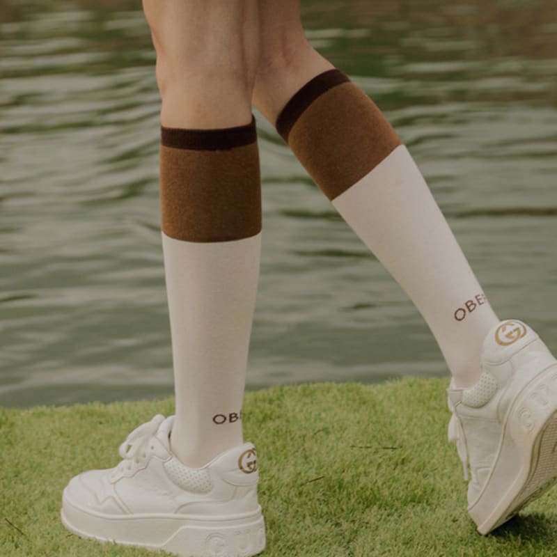 

OBER GOLF & SPORTS Двухцветные гольфы до колен (коричневый) brown