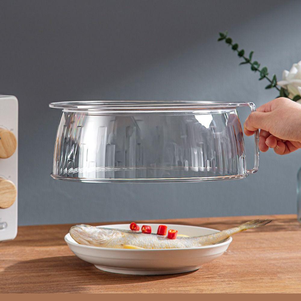 Transparent Microwave Splatter Guard Heat-Resistant Food Plates  Vegetable and Fruit