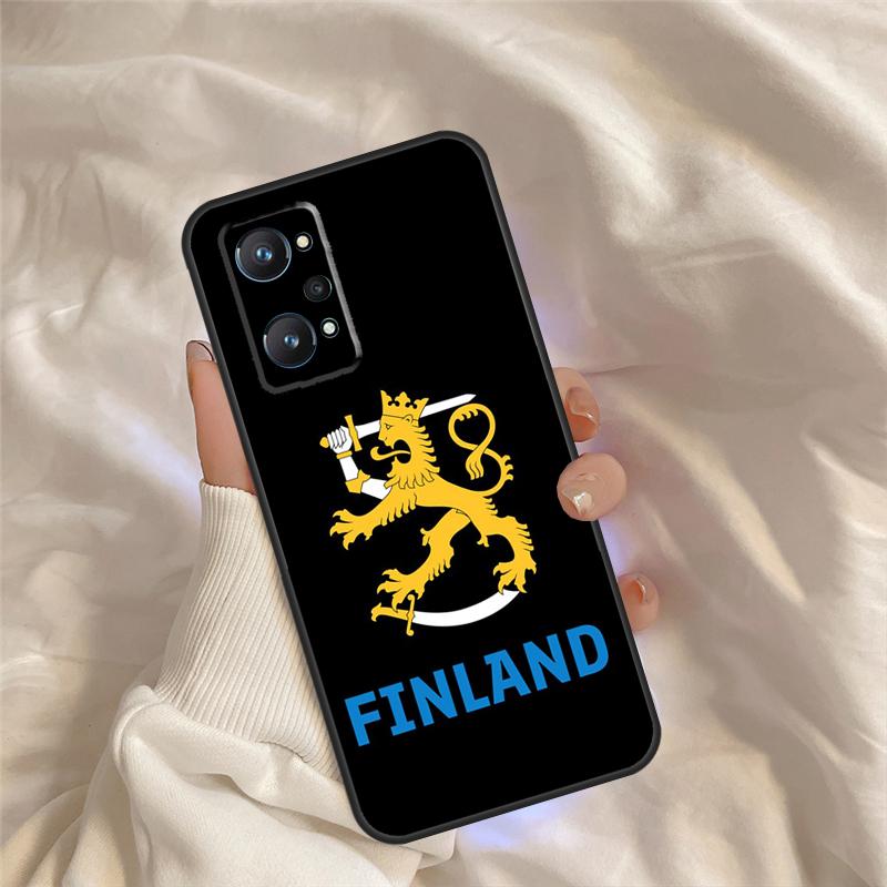 Finland Flag Case For Realme 15 14 11 12 13 Pro Plus C65 C67 C71 C63 C61 C55 C51 C53 C35 C75 GT6 GT7 Pro