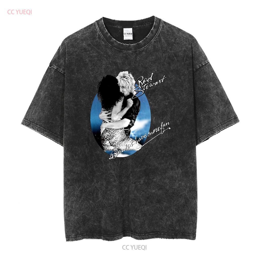 ROD STEWART 1979 Style CONCERT T Shirt Light Blue Size S 5XL LI586 Long or Short Sleeves Vintage Washed Slightly Fashion