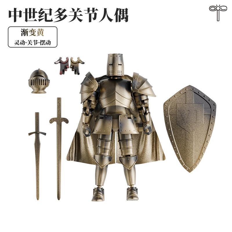 Multi-Jointed Medieval Soldier Model Movable Joint Knight Hinge Action Figure Rotatable Joint Knights Armored 3d Action Figure