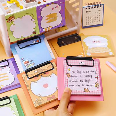 1pc Planner Stickers Office Stationery Notepad Paper Work Planner Memo Pads with Clipboard Sticky Notes Message Note