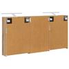 Bathroom Cabinet Set 3 Pcs 126 X 16 X 62.5 Cm Engineered Wood