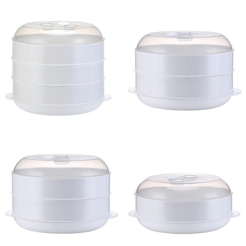 Versatile Home Kitchen Microwave Steamer Cookware With Lid For Quick Healthy Meals